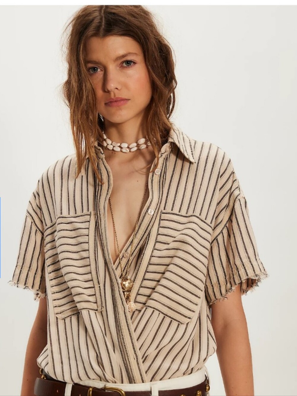 NWOT Free People Christopher Linen Shirt